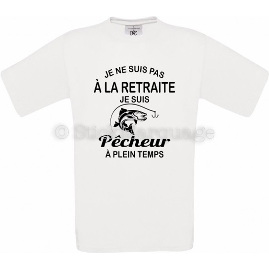 Tee-shirt blanc Homme Retraite & Vacances