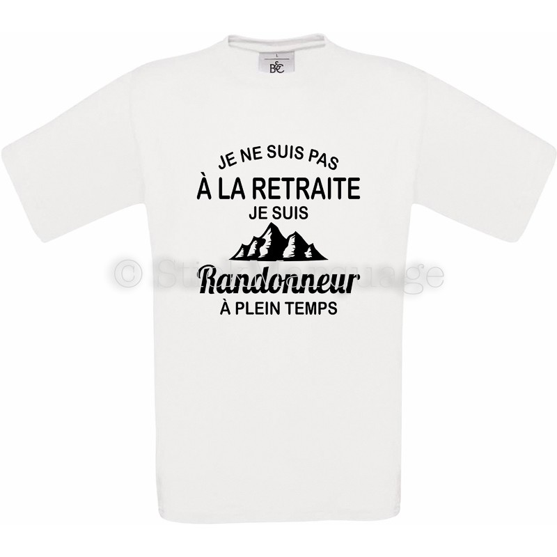 Tee-shirt blanc Homme Retraite & Motard