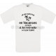 Tee-shirt blanc Homme Retraite & Vacances