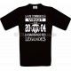 Tee-shirt Noir Homme Anniversaire 20 Ans La Naissance des Légendes 2004