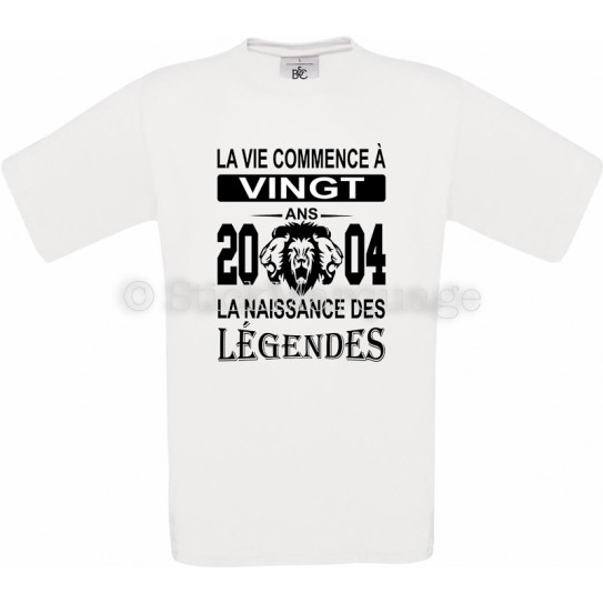 Tee-shirt anniversaire 20 ans - cuvée 2003