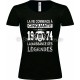 Tee-shirt Noir Femme 50ème Anniversaire La Naissance des Légendes 1974