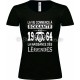 Tee-shirt Noir Femme 60ème Anniversaire La Naissance des Légendes 1964