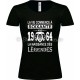 Tee-shirt Noir Femme 60ème Anniversaire La Naissance des Légendes 1964