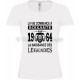 Tee-shirt blanc Femme 60ème Anniversaire La Naissance des Légendes 1964
