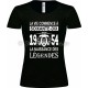 Tee-shirt Noir Femme 70ème Anniversaire La Naissance des Légendes 1954