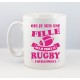 Mug Fille Rugby Fuschia