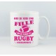 Mug Fille Rugby Fuschia