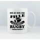 Mug Fille Rugby Noir
