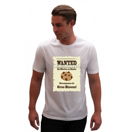 Tee-shirt Sublimation Wanted Cookie