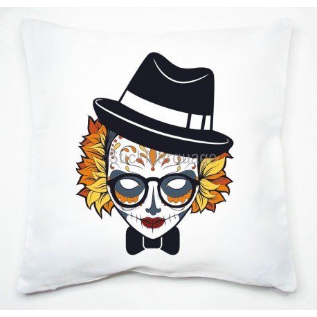 Housse de coussin Skull Femme couleur d'Automne