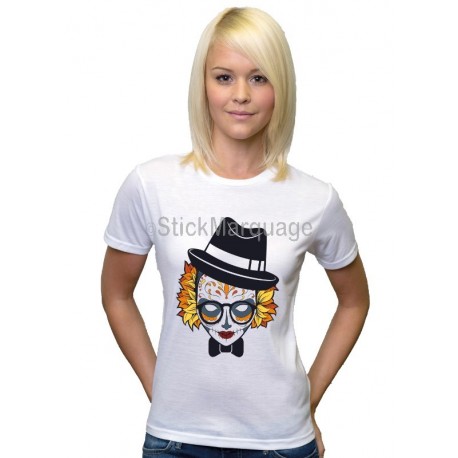 Tee-shirt Femme Sublimation Crâne femme Automnale