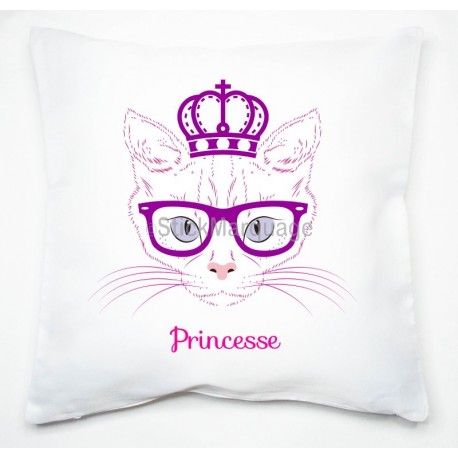 Housse de coussin Princesse Chat