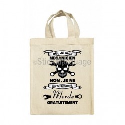 Tote Bag Mécanicien Crâne