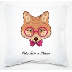 Housse de coussin Renard Hipster