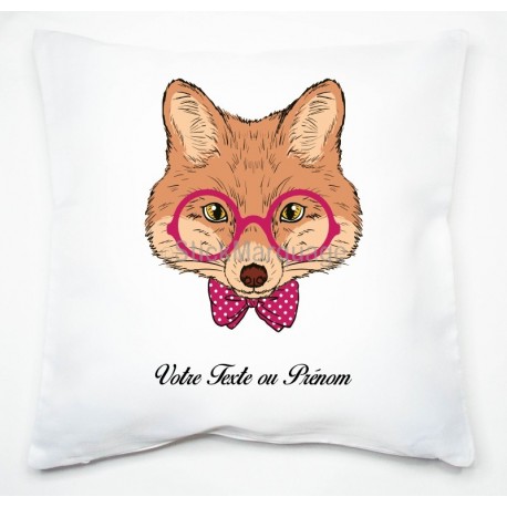 Housse de coussin Renard Hipster