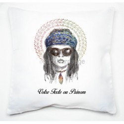 Housse de coussin Femme Hippie