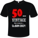 Tee-shirt Noir B&C "50 ans Vintage" Homme Exact 190