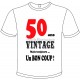 Tee-shirt Blanc B&C "50 ans Vintage" Homme Exact 190