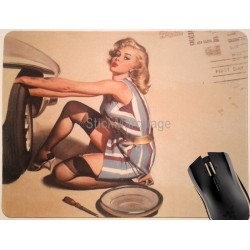 Tapis de souris Pin-Up Garage