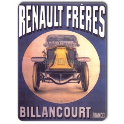 Plaque aluminium Renault Frères Billancourt