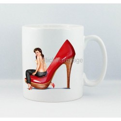 Mug Femme Pin-Up Chaussure Vintage