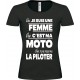 Tee-shirt Noir B&C Femme Exact 190 Moto