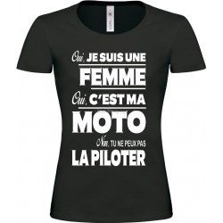 Tee-shirt Noir B&C Femme Exact 190 Moto