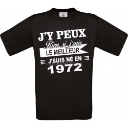 Tee-shirt Noir "Je suis le meilleur" B&C Homme Exact 190 Anniversaire