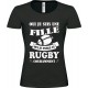 Tee-shirt Noir B&C Femme Exact 190 Rugby