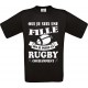 Tee-shirt Noir B&C pour Femme "Rugby" modèle Homme Exact 190 
