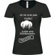 Tee-shirt Noir "Je ne suis pas vieille" B&C Femme Exact 190 