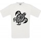 Tee-shirt Blanc Homme B&C Tortue Tribal