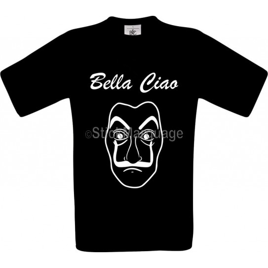 Tee-shirt Noir Homme B&C Bella Ciao