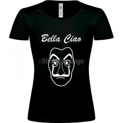 Tee-shirt Noir "Bella Ciao" B&C Femme