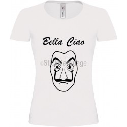 Tee-shirt blanc "Bella Ciao" B&C Femme