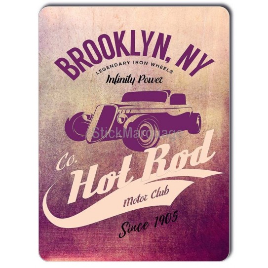 Plaque aluminium Hot Rod Violet