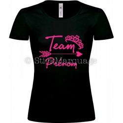 T-shirt Noir Femme EVJF Team de la Mariée