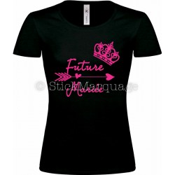 T-shirt Noir Femme EVJF Future Mariée