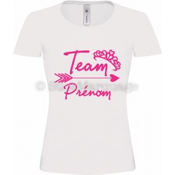 T-shirt blanc Femme EVJF Team de la Mariée