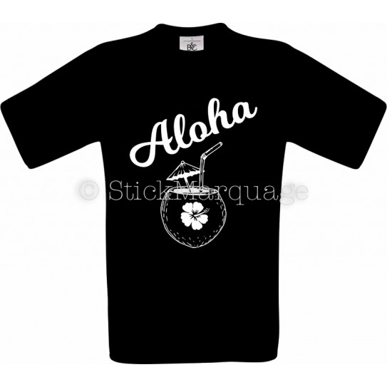 Tee-shirt Noir Homme Aloha