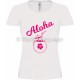 T-shirt Blanc flex rose Femme Aloha 