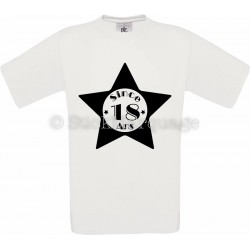 Tee-shirt Blanc Homme 18ème Anniversaire - Since 18 Ans