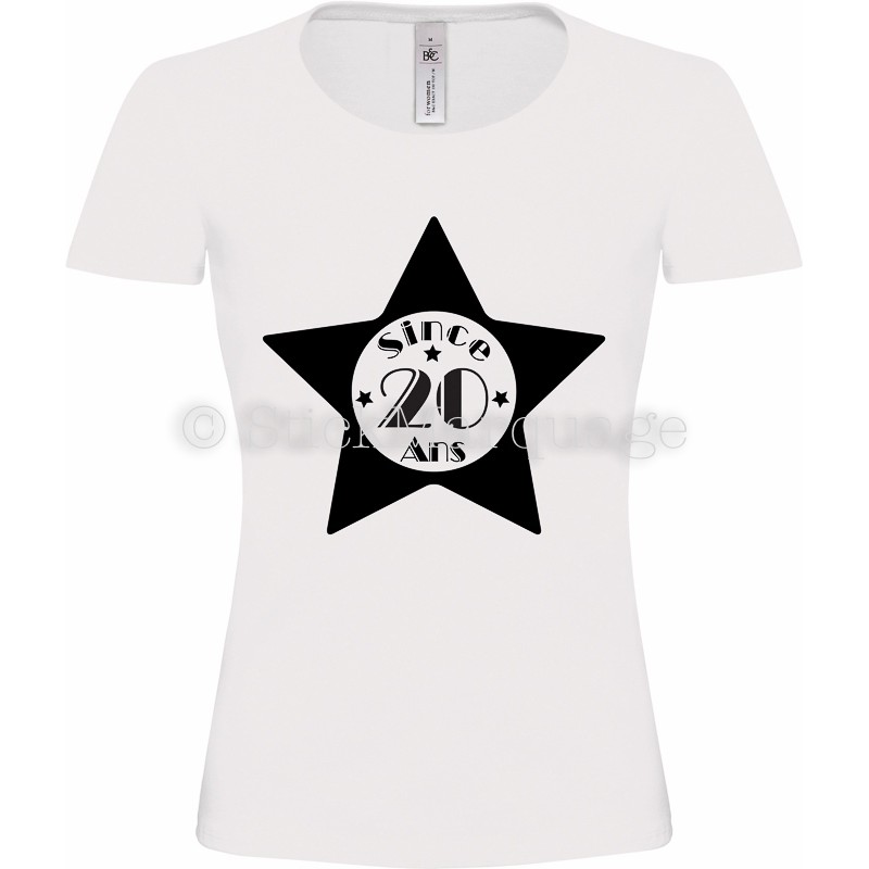 T-shirt anniversaire 20 ans femme - Ambiance-party