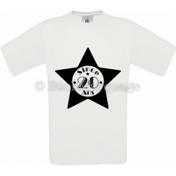 Tee-shirt Blanc Homme 20ème Anniversaire - Since 20 Ans