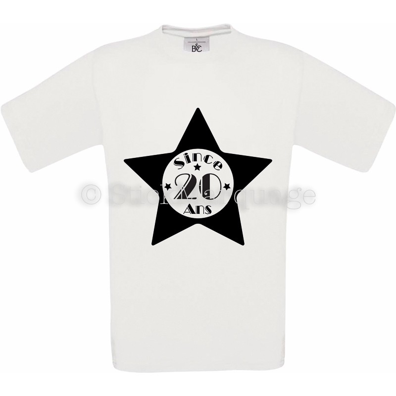 Tee-Shirt Anniversaire 20 ans Homme