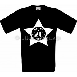 T-shirt noir Homme 20ème Anniversaire - Since 20 Ans