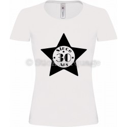 Tee-shirt Blanc Femme 30ème Anniversaire "Since 30 Ans"