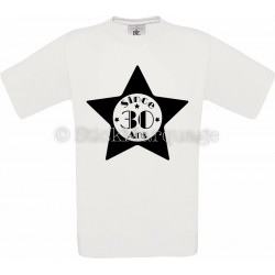 Tee-shirt Blanc Homme 30ème Anniversaire - Since 30 Ans