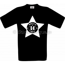 T-shirt noir Homme 30ème Anniversaire - Since 30 Ans